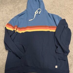 Marine Layer Navy Hoodie with Stripes